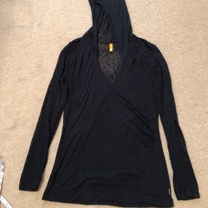 Lucy Black Sheer Long Sleeve Pull Over